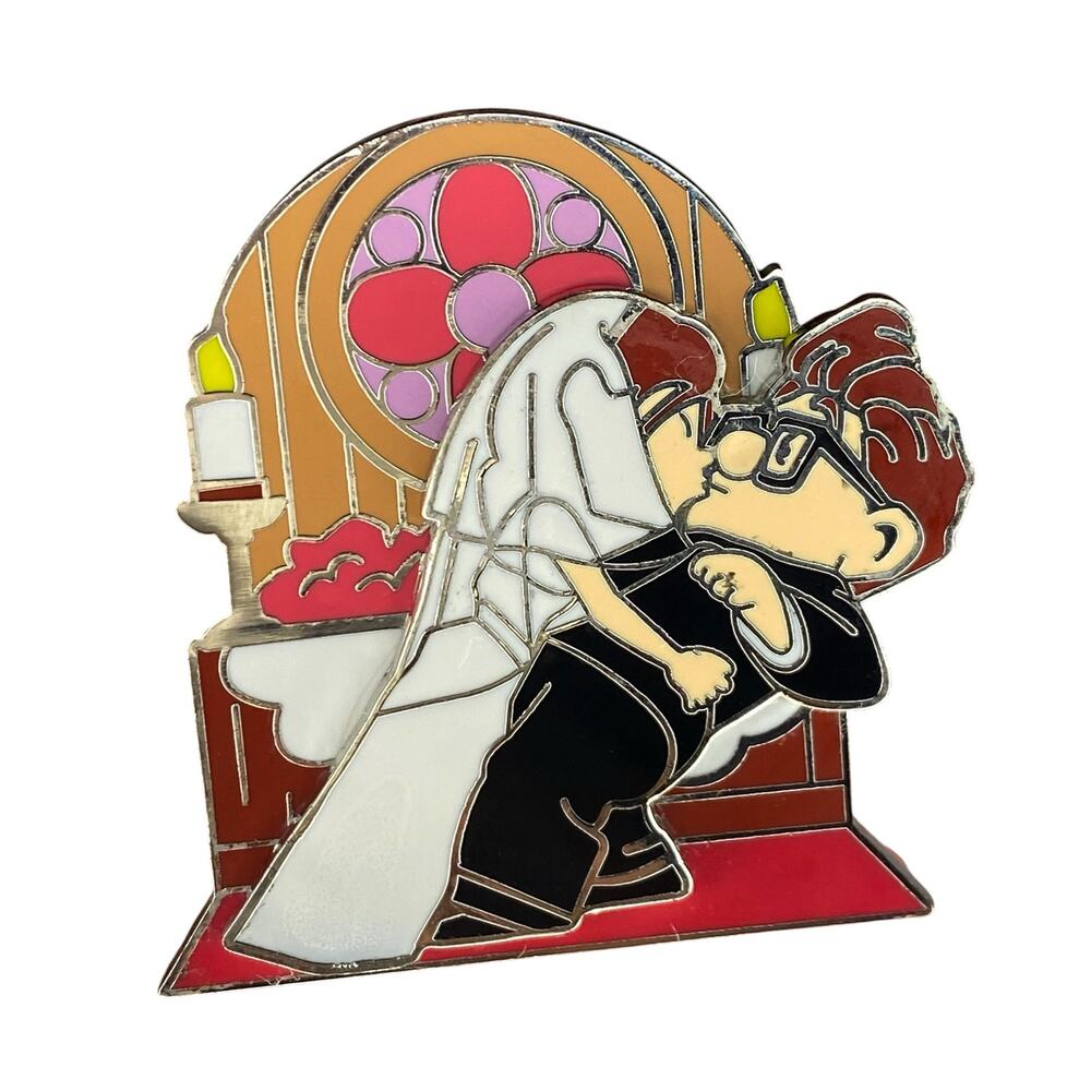 Disney Pixar Up Pin Carl & Ellie Wedding Ellie Kissing Carl Collectible Trading